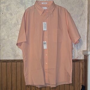 Coral sunset Van Heusen button down shirt (X-large)(nwt)